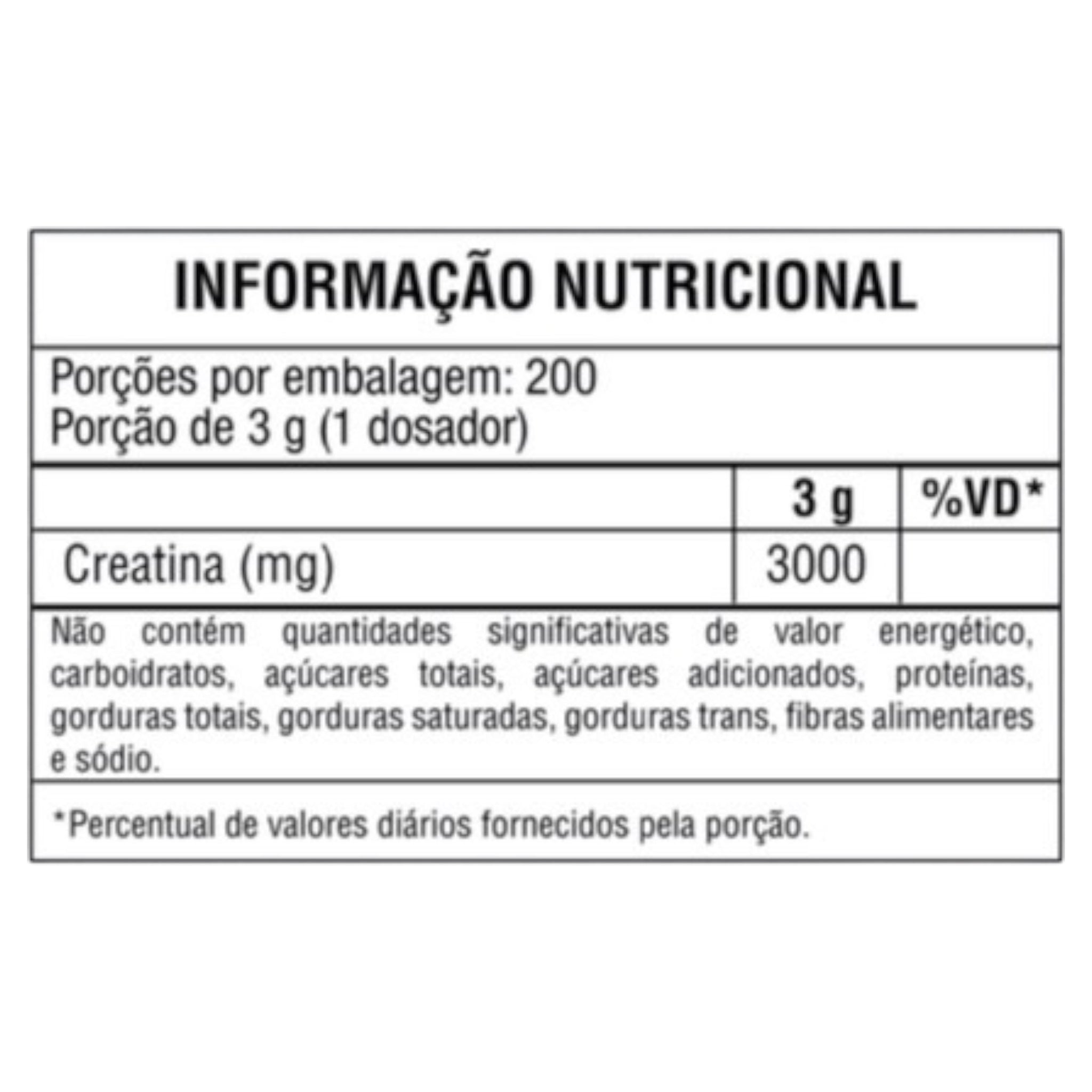 Creatina 100% Pura Pó 600g - Good Vit