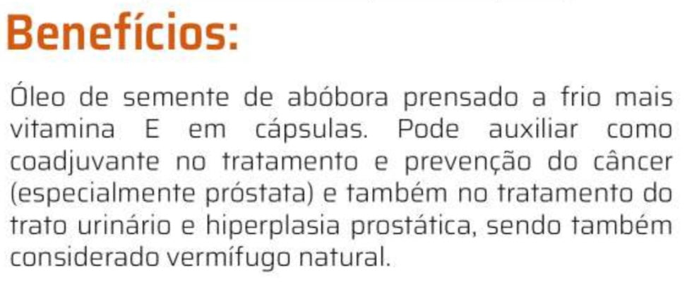 Óleo de Semente de Abóbora C/60 Cápsulas - Good Vit