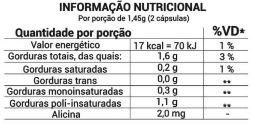 Óleo de Alho C/60 Cápsulas - Good Vit