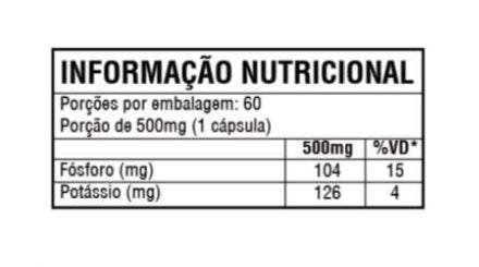 Fosfato de Potássio 500mg c/60 cápsulas - Good Vit