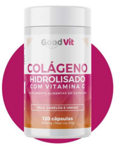 Colágeno Hidrolisado + Vitamina C  C/120 Cápsulas  Good Vit