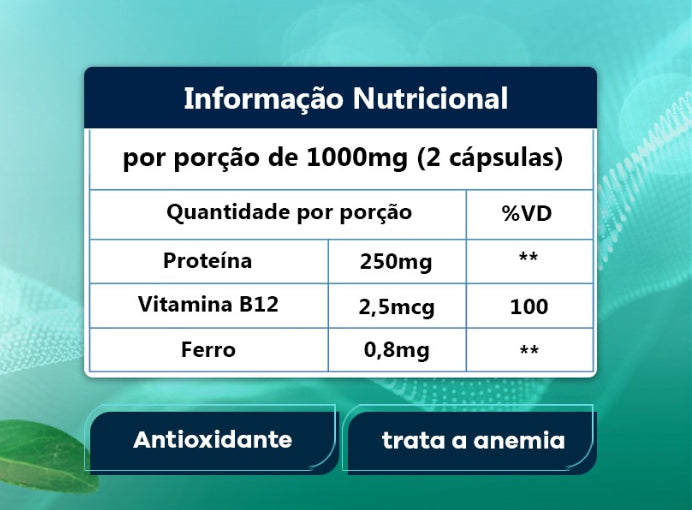 Spirulina Azul 500mg c/60 Cápsulas - Good Vit