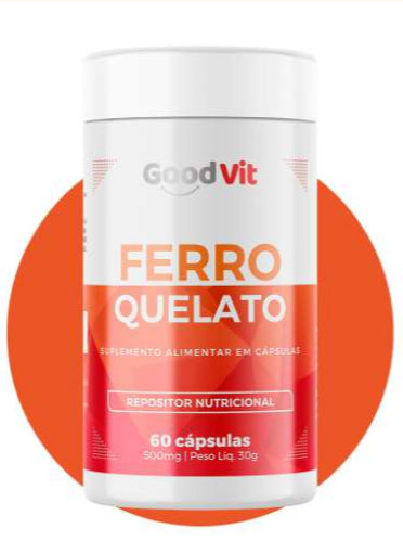 Ferro quelato 500mg c/60 cápsulas - Good Vit