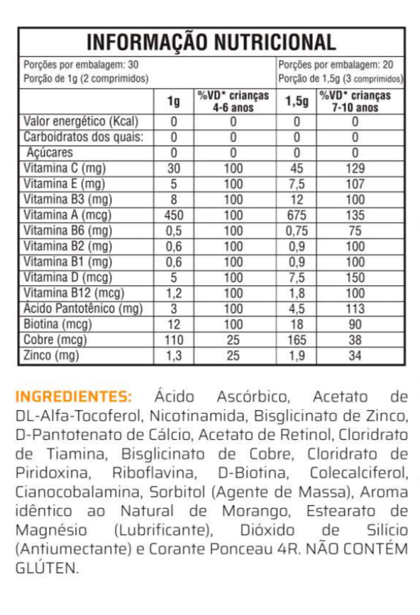 Multivitaminico Kids 500mg C/60 cp mastigáveis - Good Vit