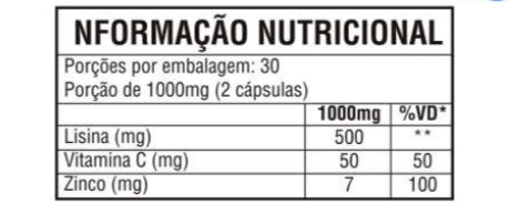 Lisina 500mg C/60 cápsulas - Good Vit