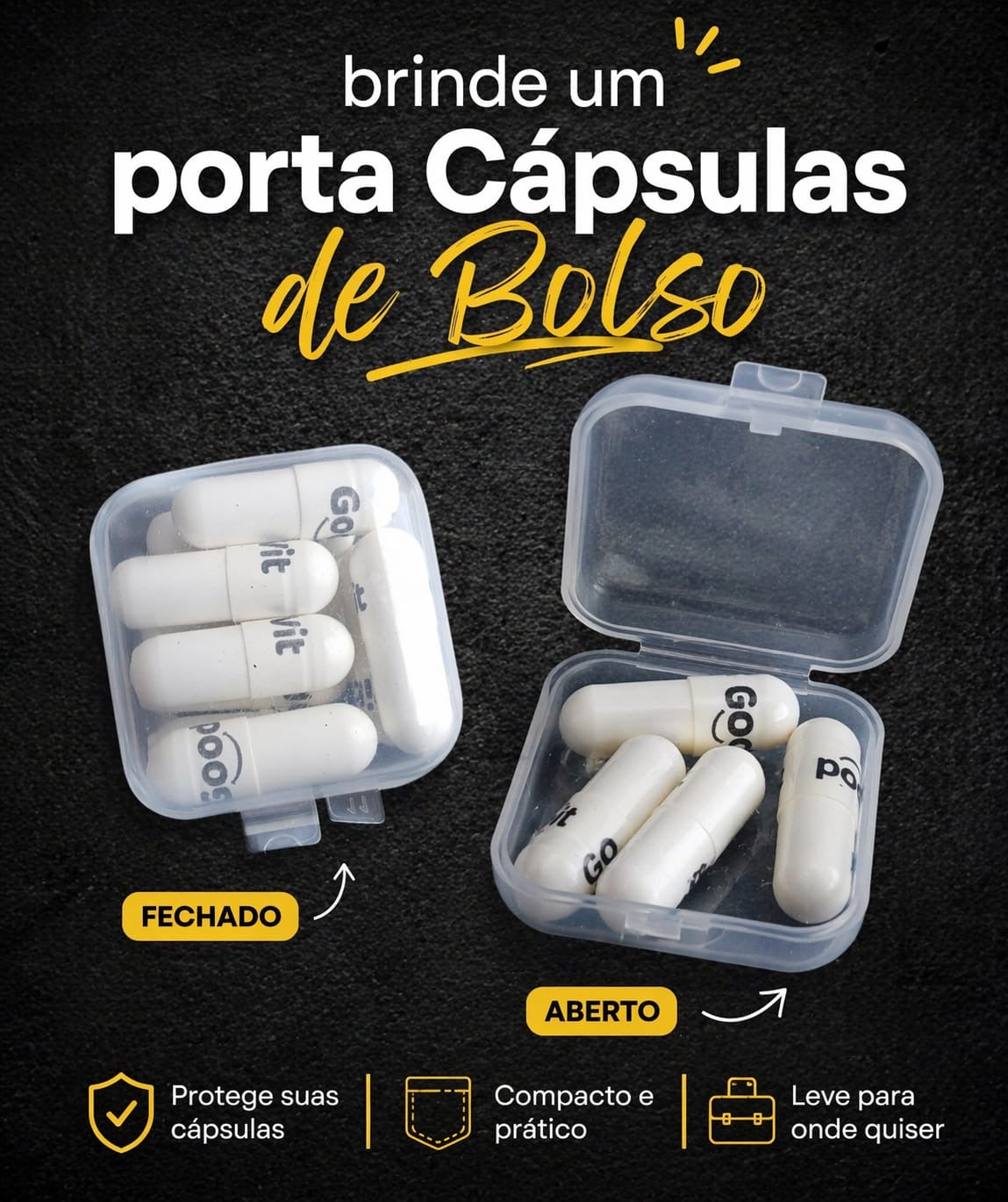 Kit Hyper Whey Creatina e Cafeina.