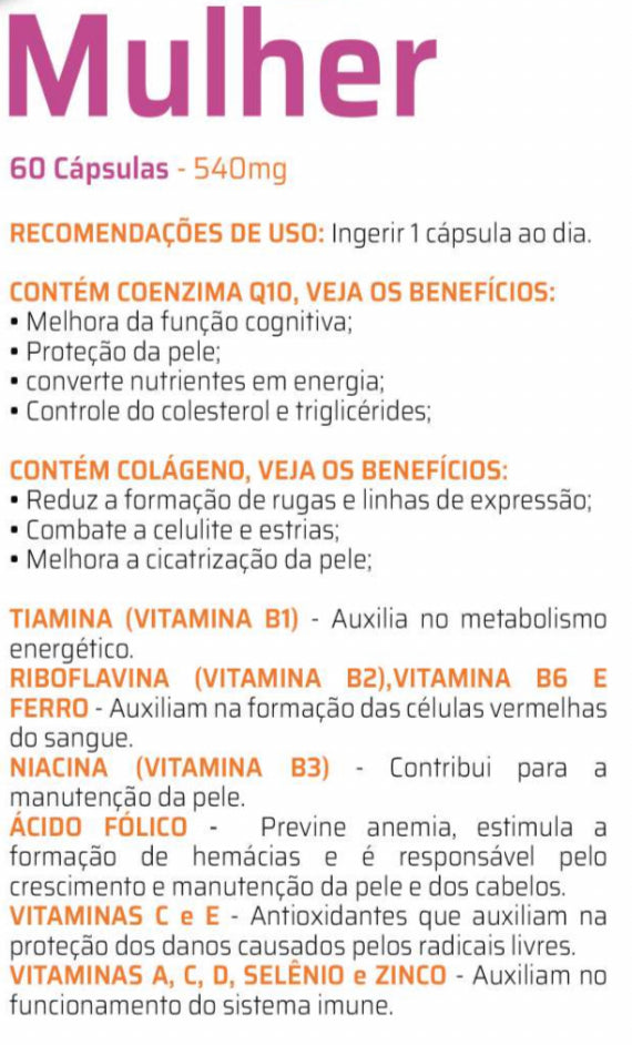 Polivitaminico Mulher A-Z C/60 Cápsulas - Good Vit