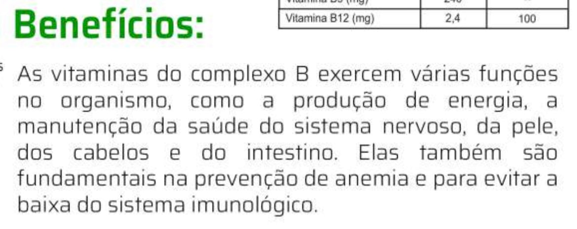 Complexo B C/100 Cápsulas - Good Vit