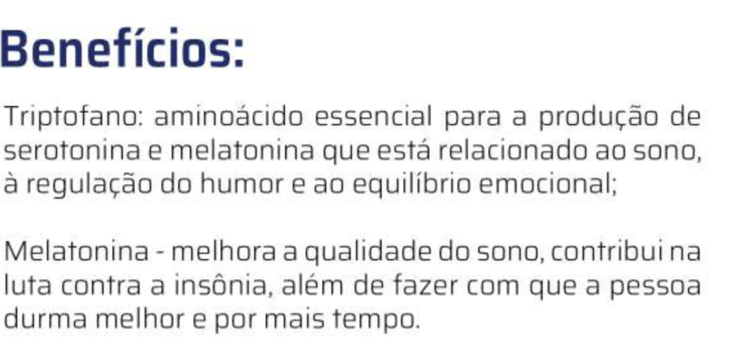Melatonina + Triptofano C/60 Cápsulas - Good Vit