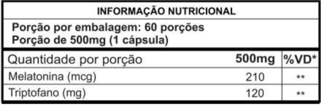 Melatonina + Triptofano C/60 Cápsulas - Good Vit