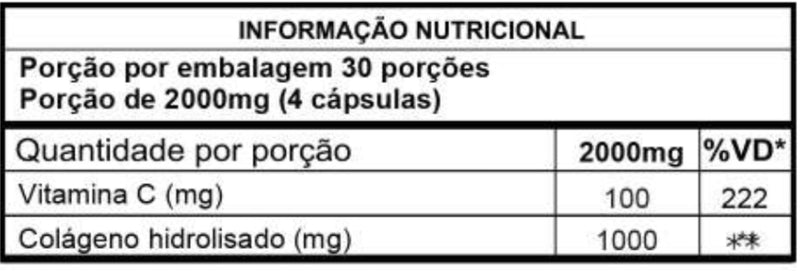 Colágeno Hidrolisado + Vitamina C  C/120 Cápsulas  Good Vit