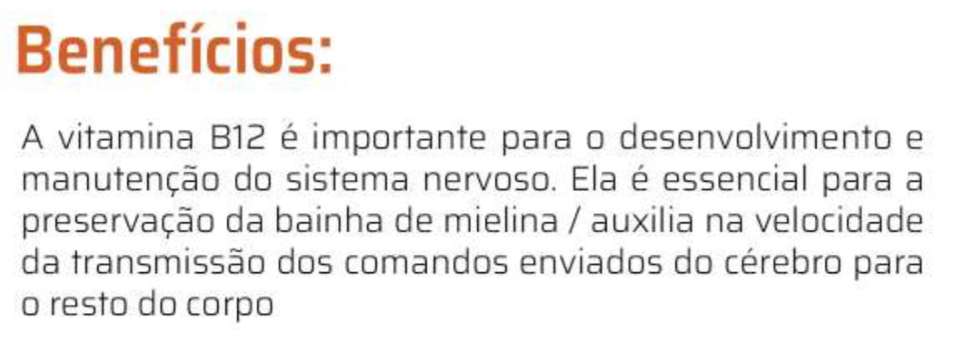 Vitamina B12 C/60 Cápsulas - Good Vit