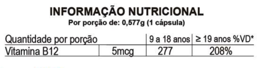 Vitamina B12 C/60 Cápsulas - Good Vit