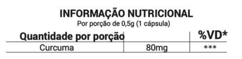 Cúrcuma Longa 80mg C/60 Cápsulas - Good Vit