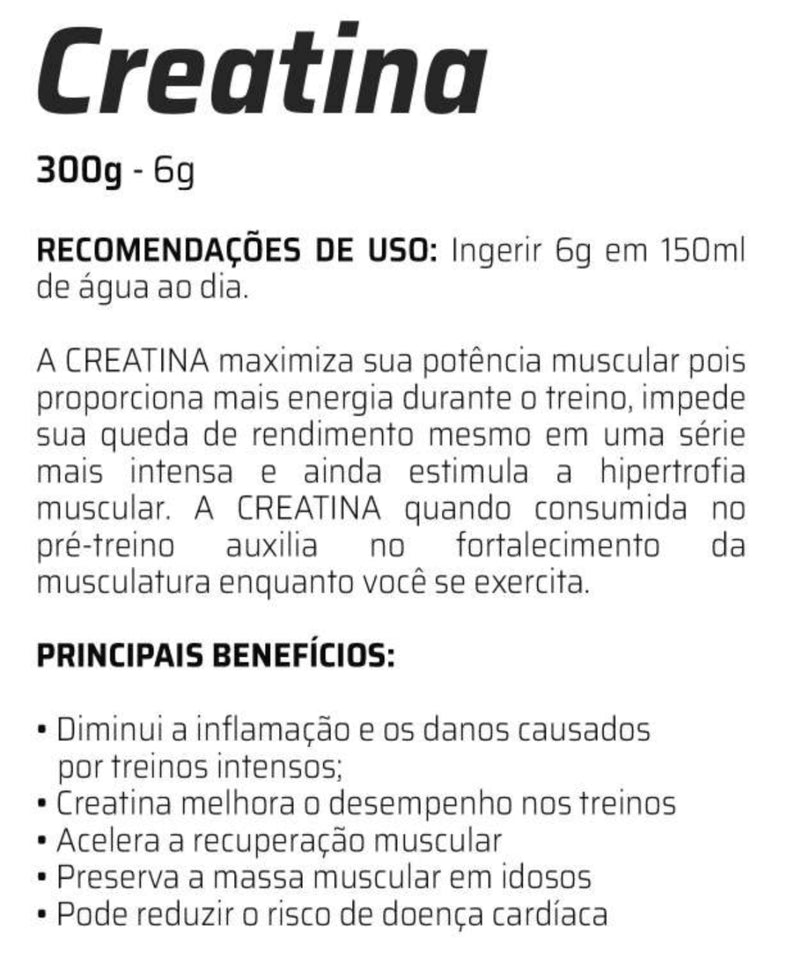 Creatina Monohidratada Pó 300g Good Vit