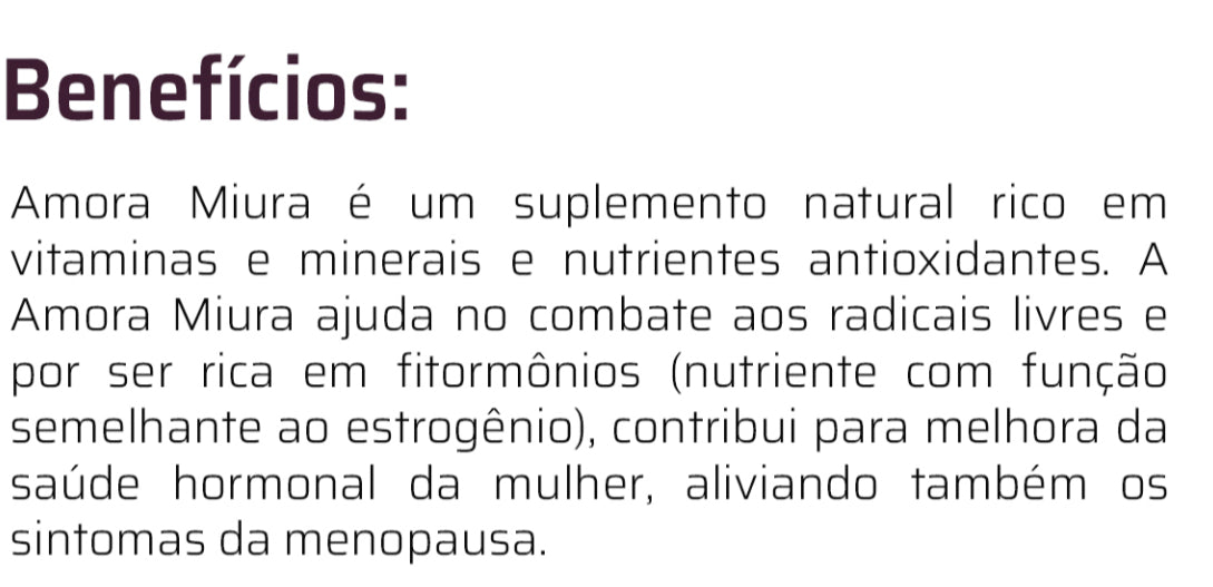 Amora Miura 250mg C/30 Cápsulas - Good Vit