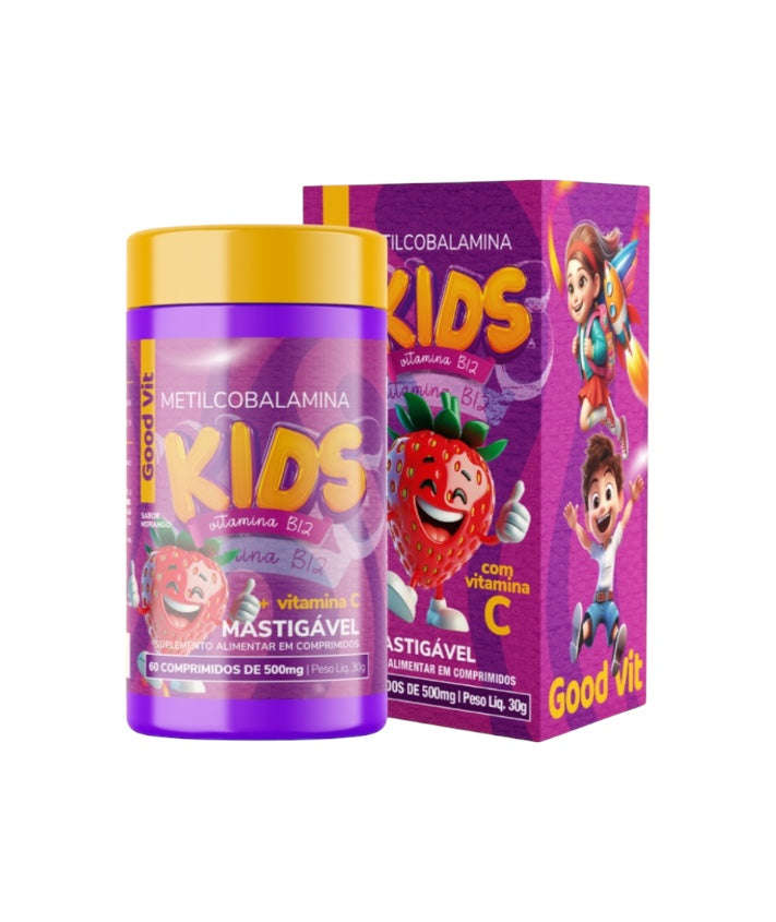 Polivitaminico kids Metilcobalamina B12 C/60 CP Mastigável - Good Vit